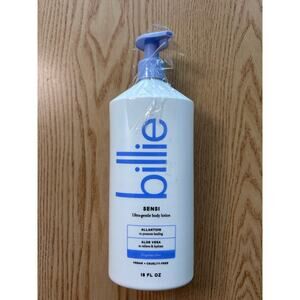 New Billie Sensi Ultra Gentle Body Lotion Fragrance-Free Aloe Vera Vegan 18oz